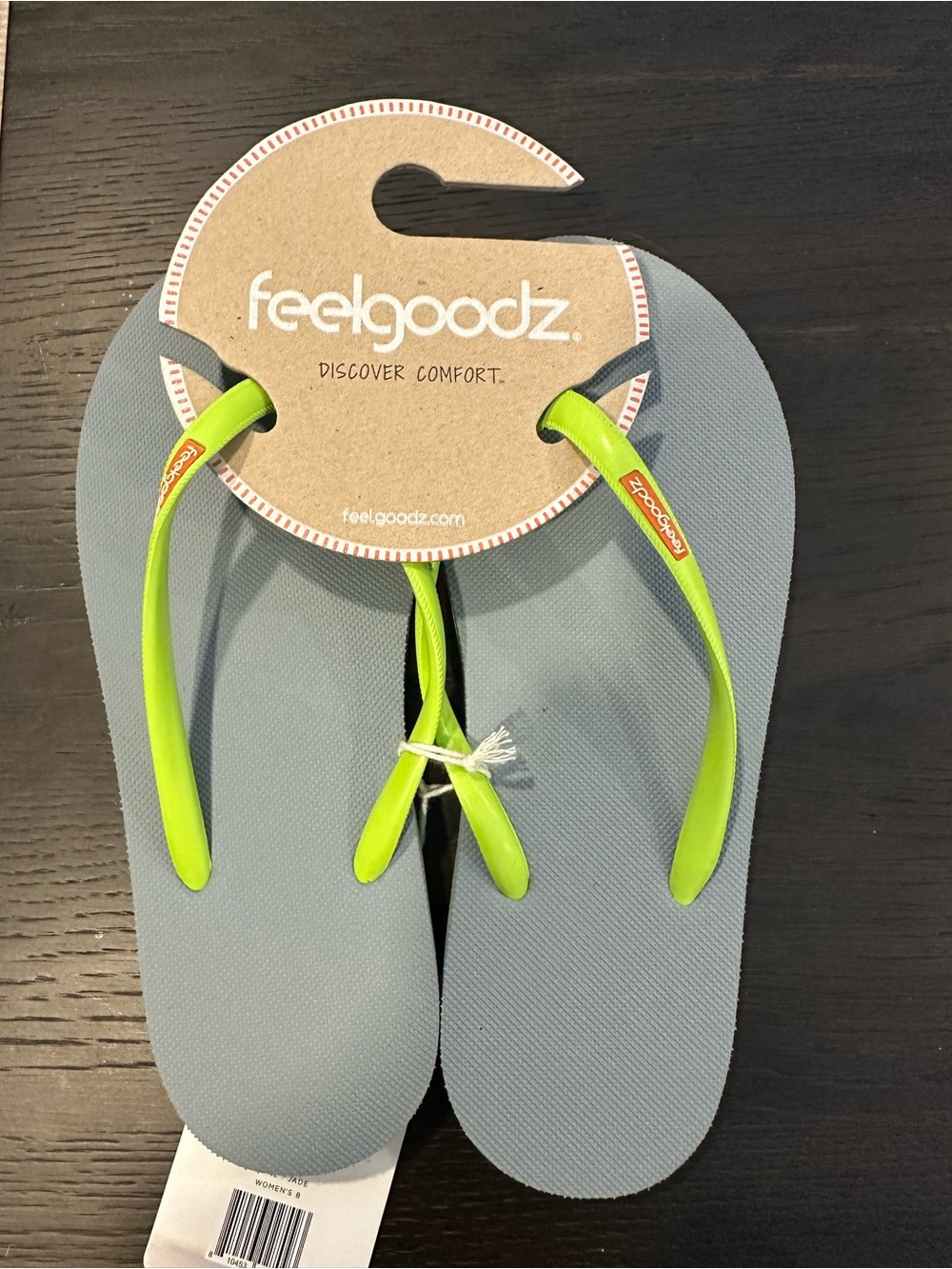 Feelgoodz Slimz Flip Flops – Jade – Women’s 8 (NWT)